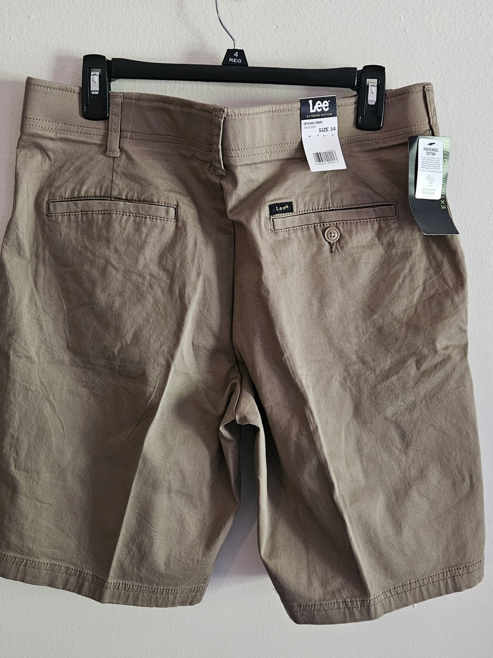 Lee Tan Cotton Short with Back-Pocket Button. Summer, Vacation, Resort, Cruise
